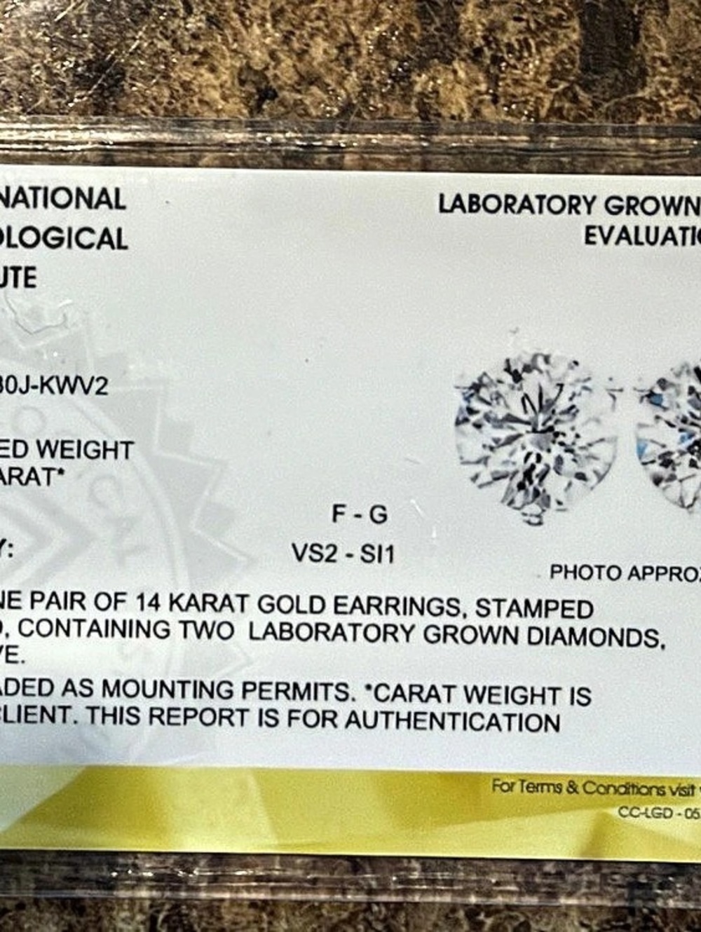 1/2 CTW Lab Grown Diamond Martini Stud Earrings IGI CERTIFIED